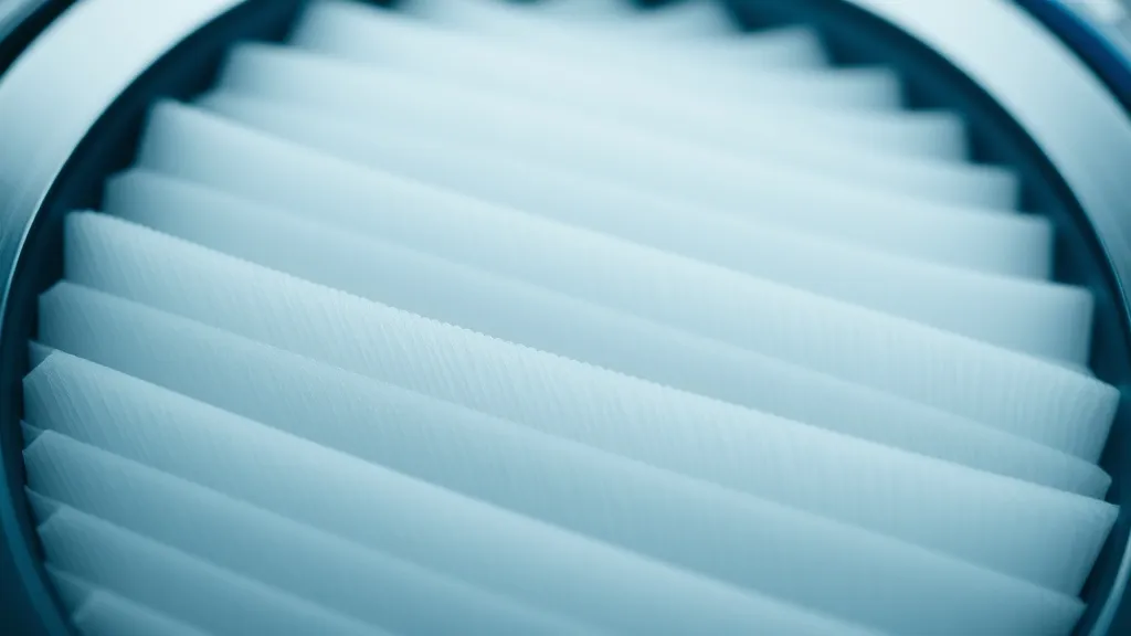 Close-up of a high-tech HEPA filter for industrial vacuum cl
